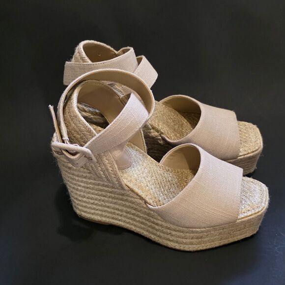Sam Edelman Shoes - Sam Edelman Vada Wedge Espadrilles Sandals Beige Sz 7 M
